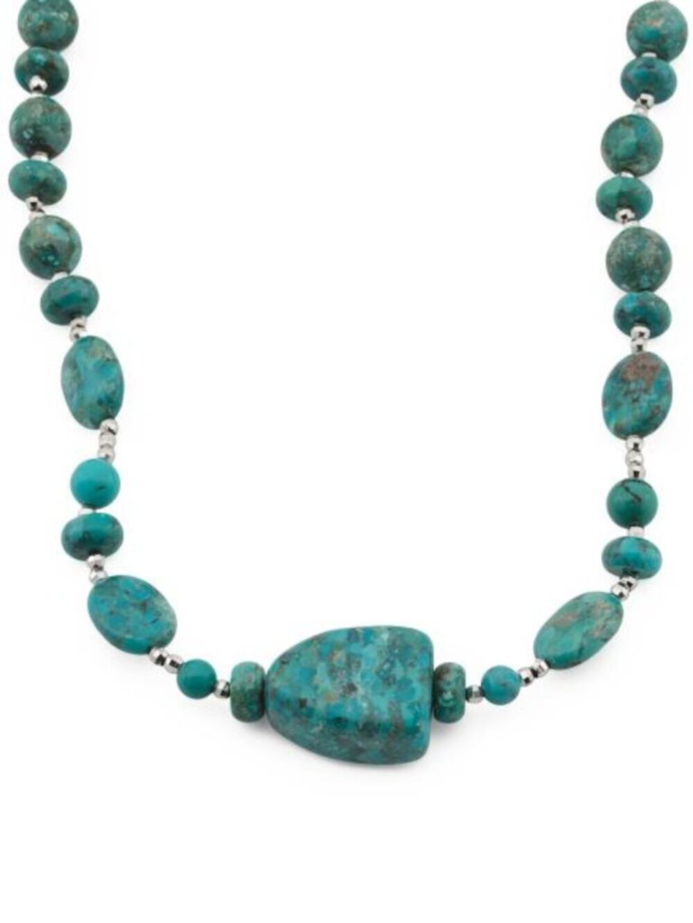 ELEMENTS Sterling Silver And Turquoise Comp Beaded Necklace